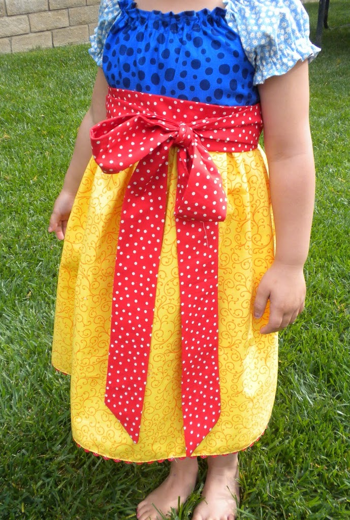 snow white peasant dress