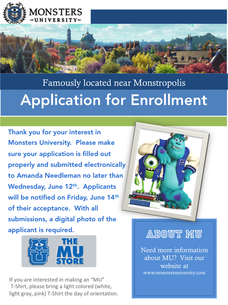 Monsters University, Official Website