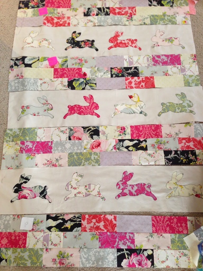 Bricks Baby Quilt Tutorial, quilting