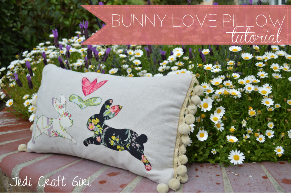 bunny love pillow