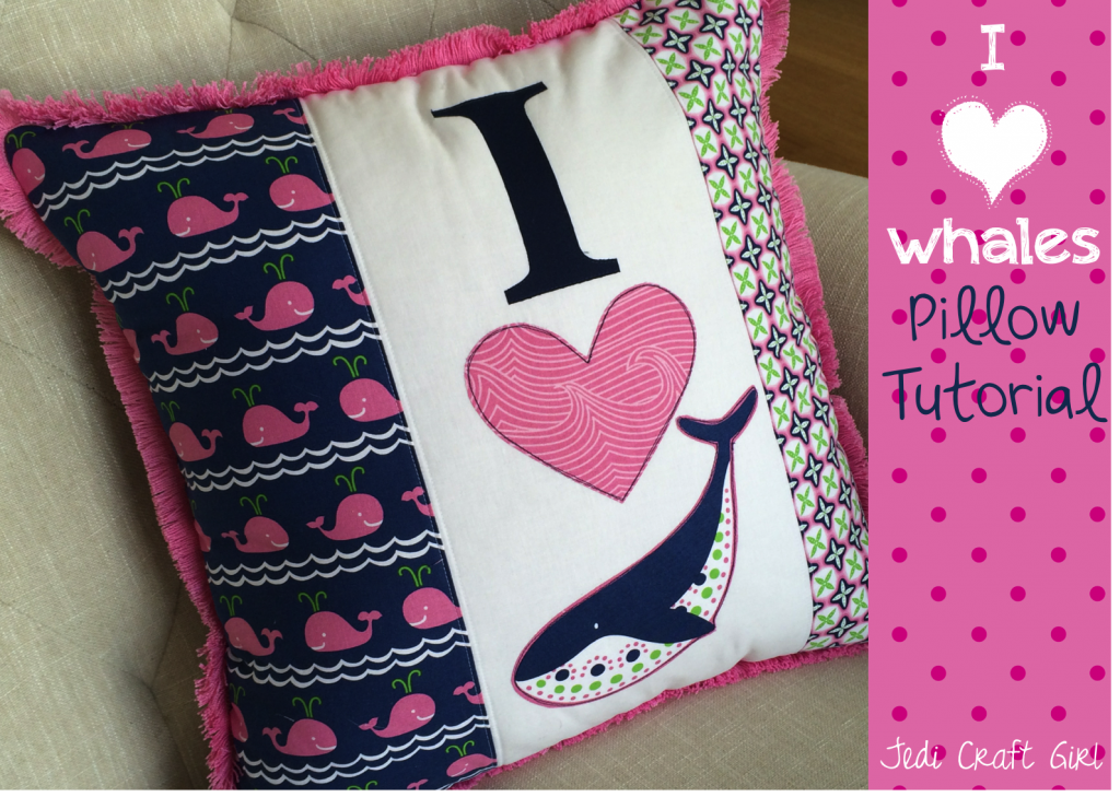 i love whales pillow tutorial