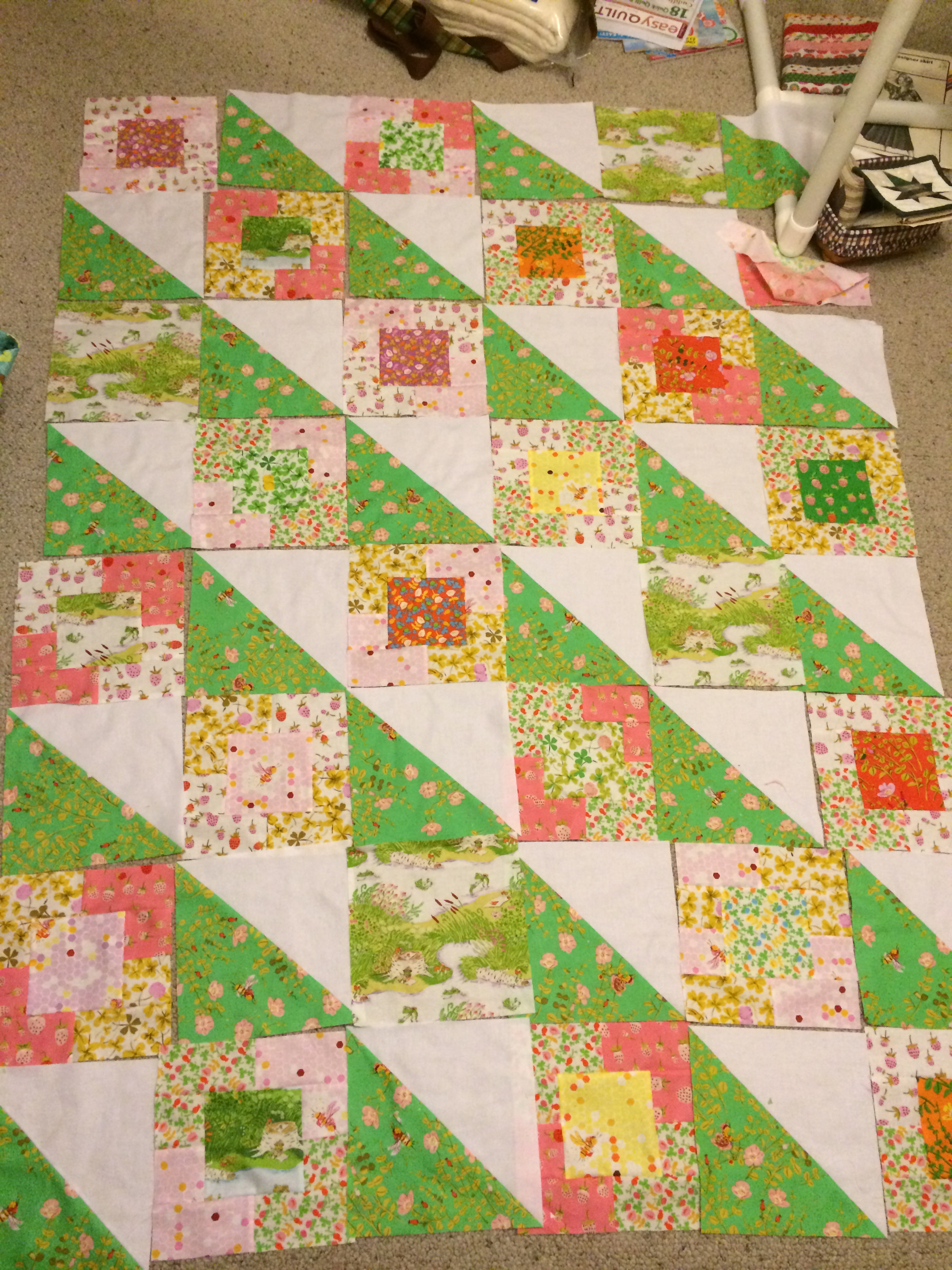 Stair Steps Quilt Pattern featuring Briar Rose