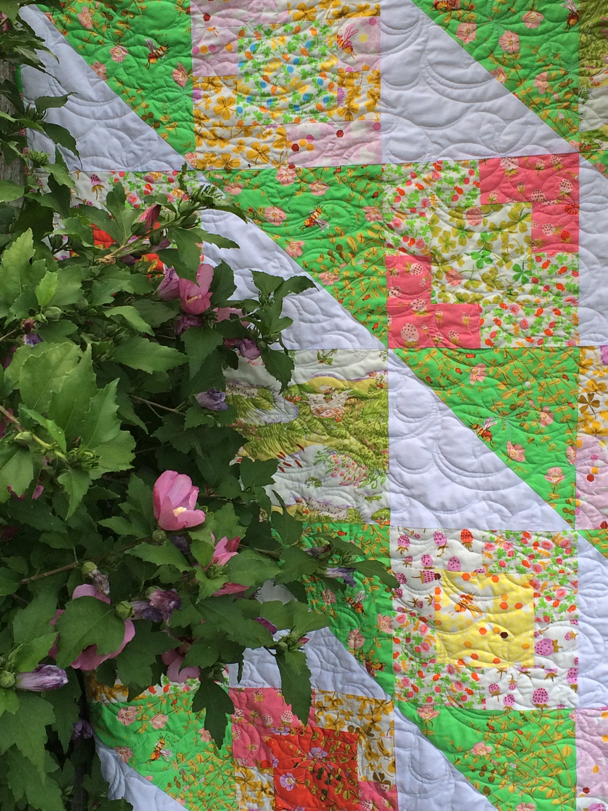 Stair Steps Quilt Pattern featuring Briar Rose