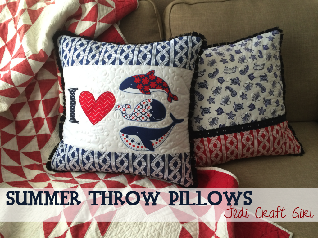 summer throw pillow tutorial