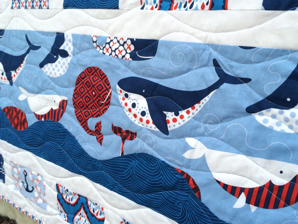 whale quilt Blend True Blue 15