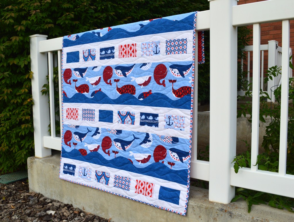 whale quilt Blend True Blue 21