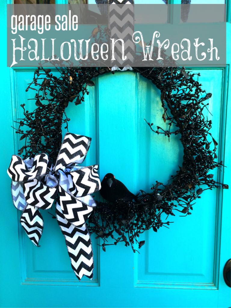 garage sale halloween wreath