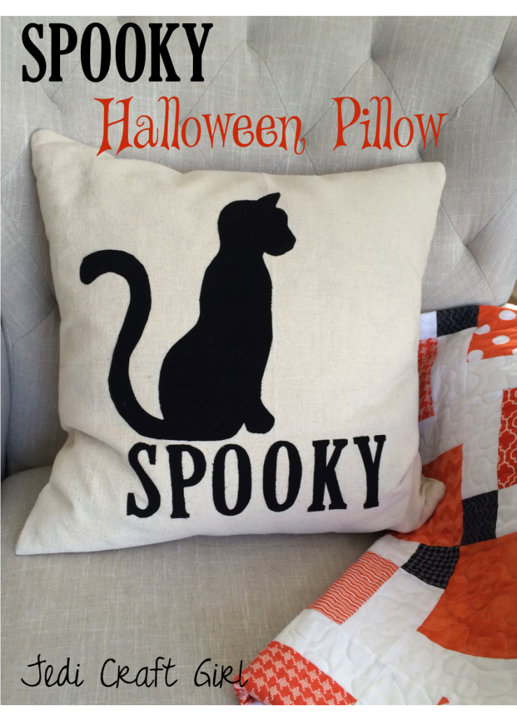 spooky halloween pillow