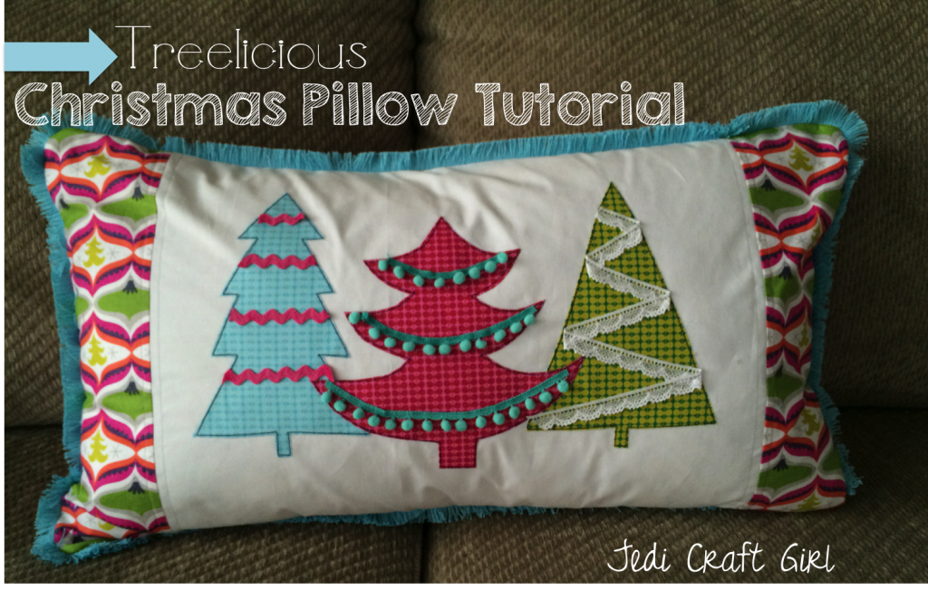 christmas applique pillow tutorial