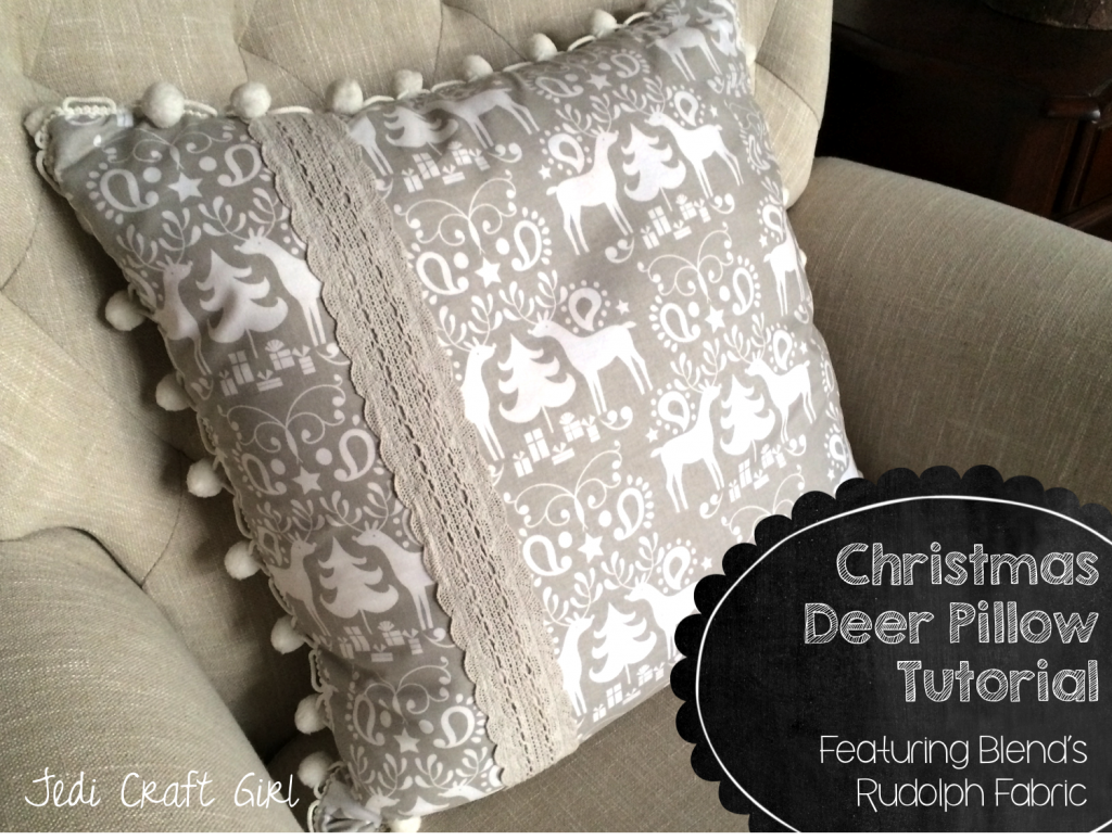 christmas deer pillow