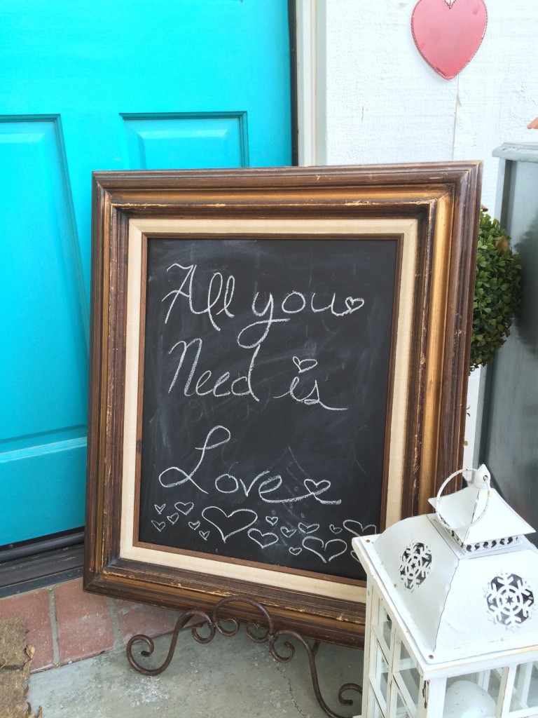 chalkboard frame front porch