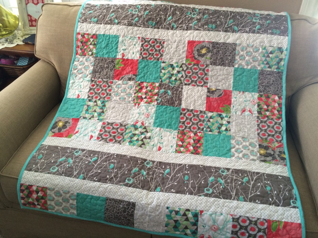 cottage garden baby quilt. 8