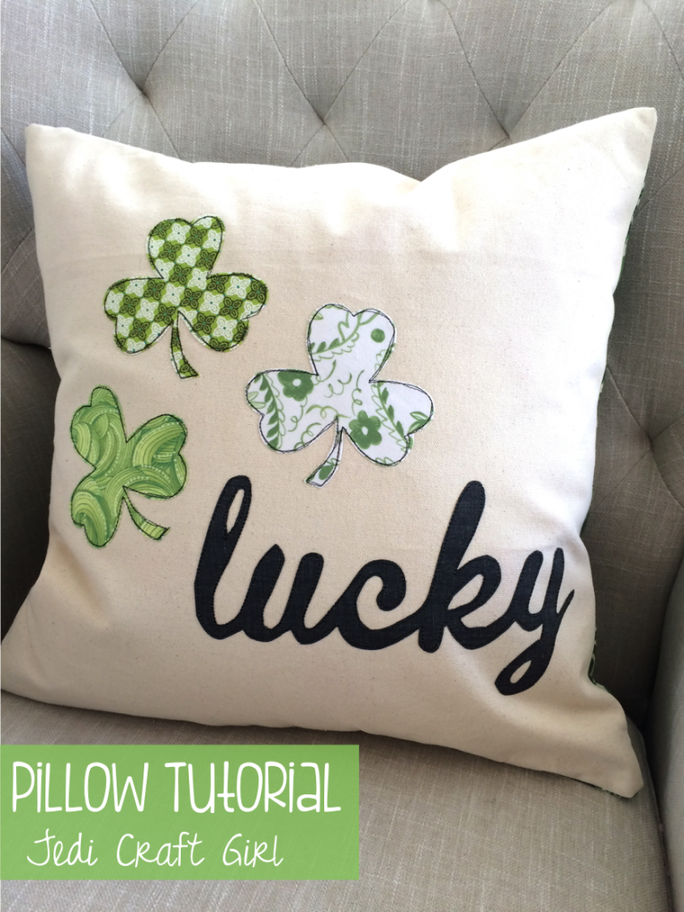Simple Lucky Pillow | Easy St Patrick’s Day Decorations | Sewing Projects | Featured