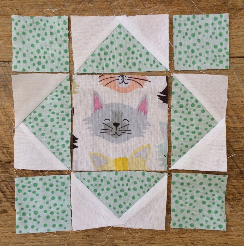 kitty quilter mini quilt