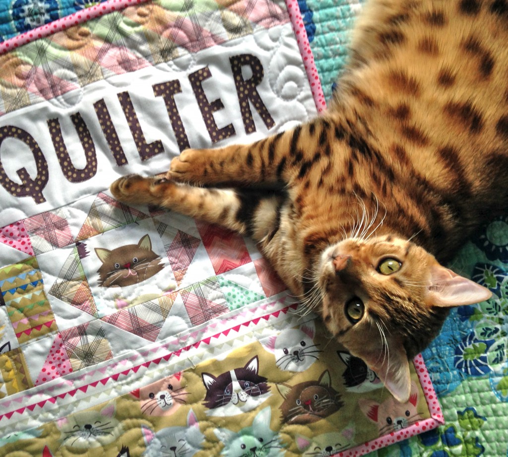 kitty quilter mini quilt 14