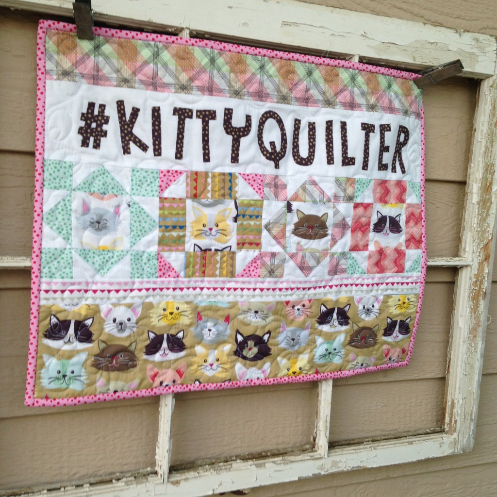 kitty quilter mini quilt 18