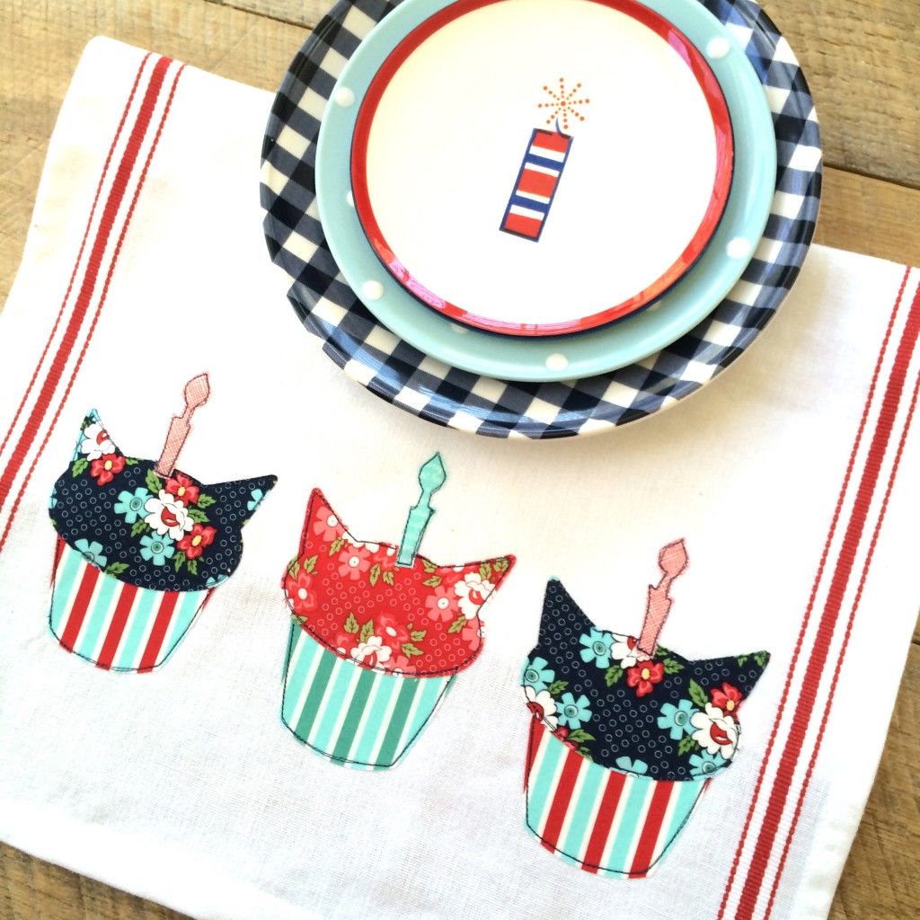 birthday cat cupcake applique day sail 14