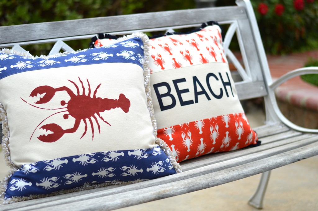 lobster summer pillow riley blake