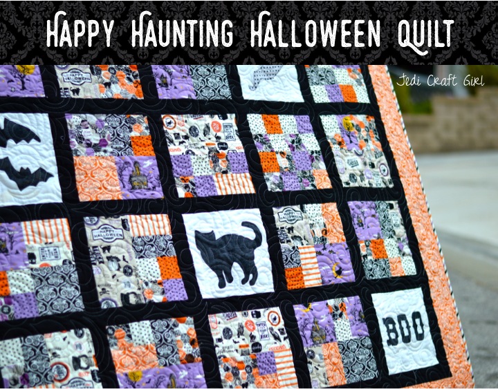 happy haunting halloween quilt cover