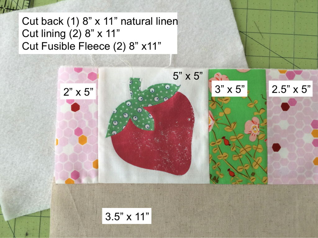 strawberry zipper pouch