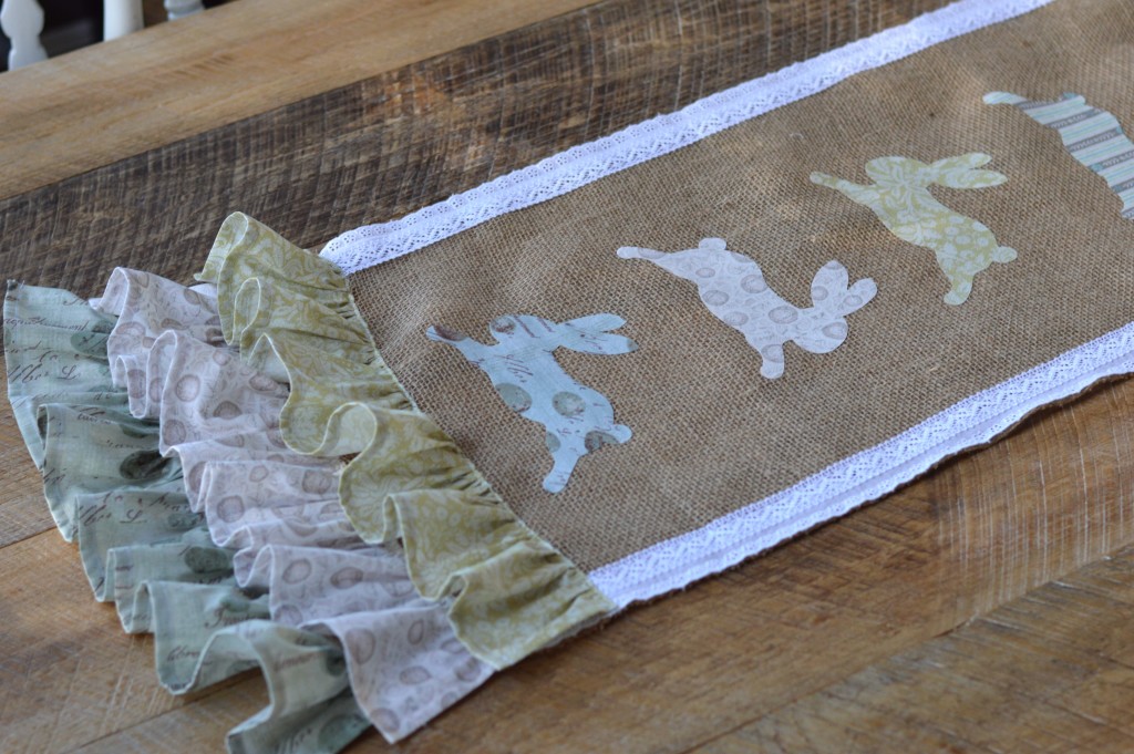 Table Runner: A Cute Rabbit Burlap MIY