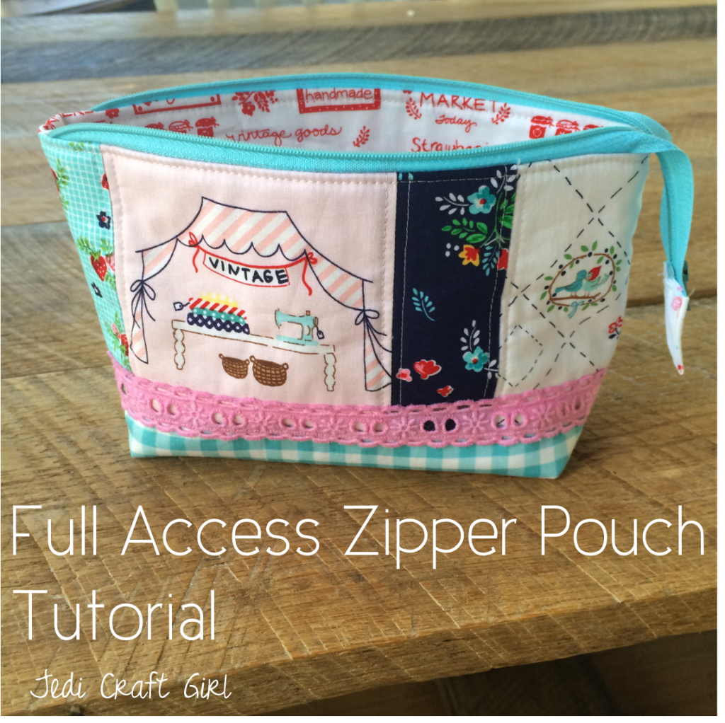 Zippered project Bag - Cats with Outer Zipper Pocket