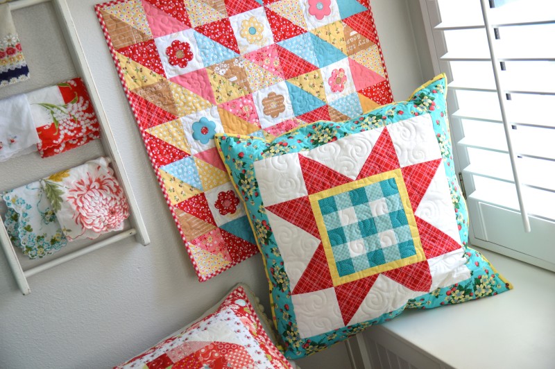 gingham star pillow 2