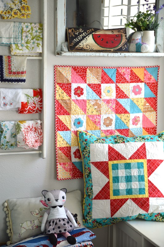 gingham star pillow 3