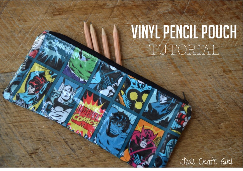 Vinyl Covered Fabric Pencil Pouch Tutorial