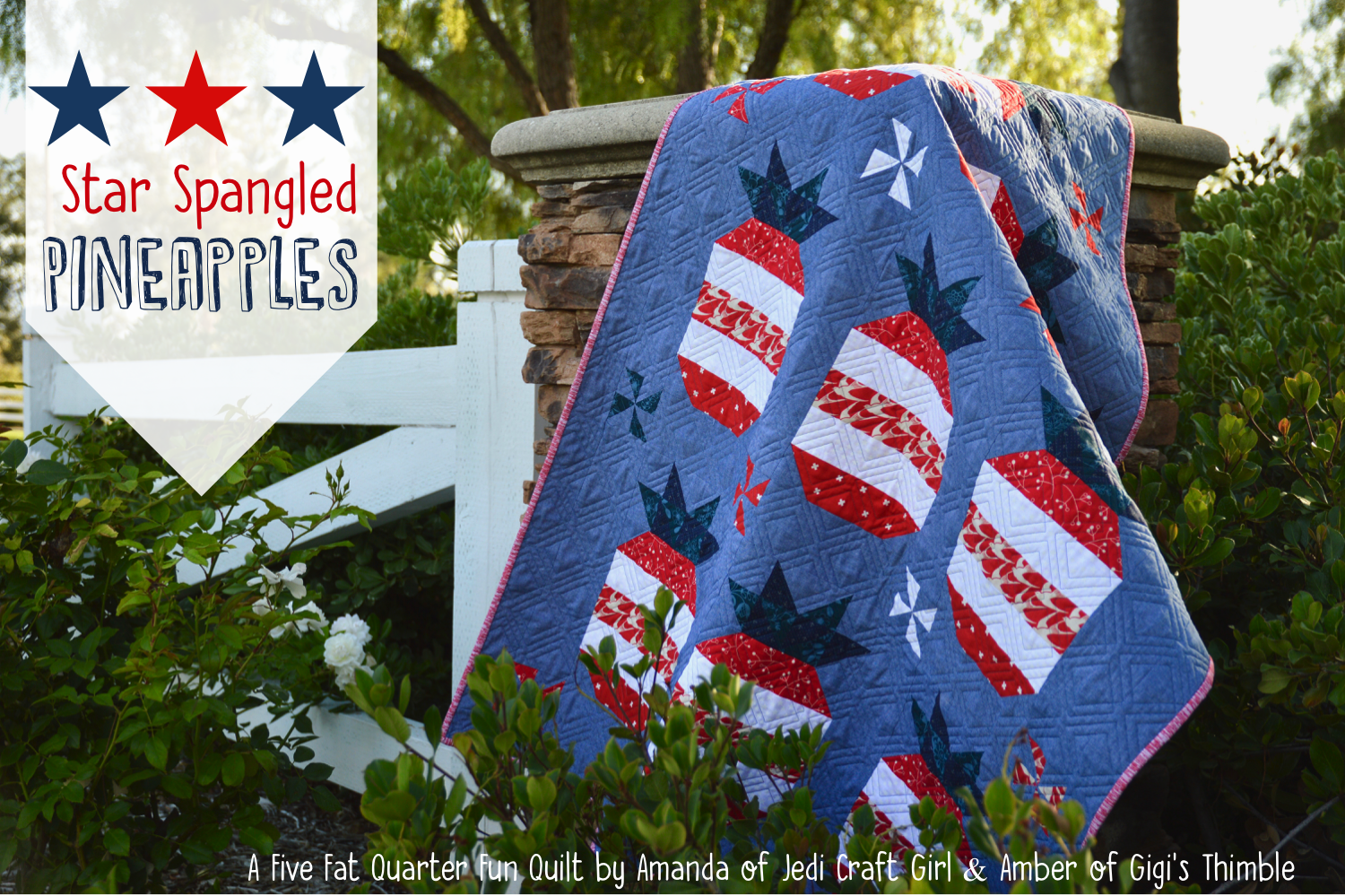 star spangled pineapple quilt