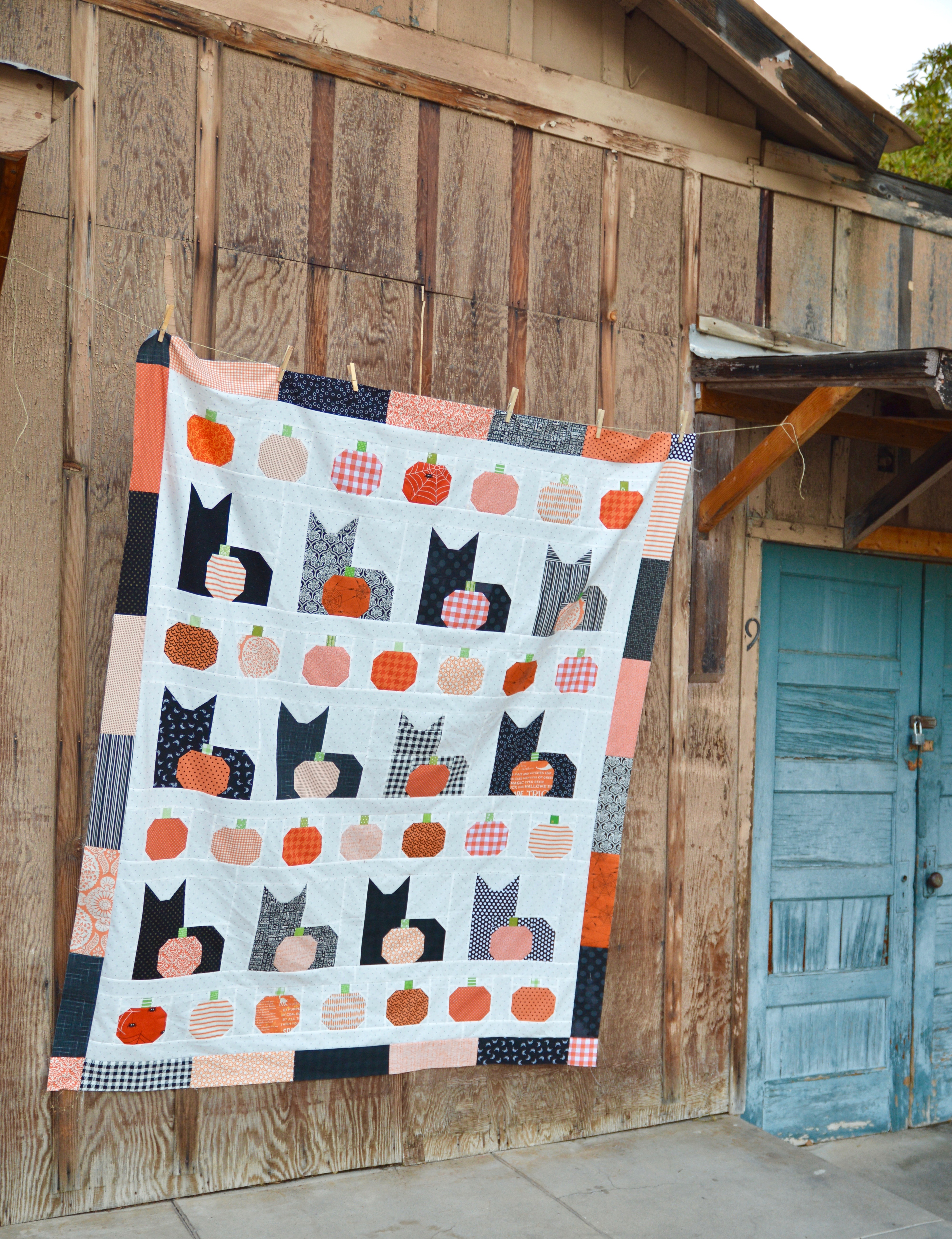 halloween cat quilt 3