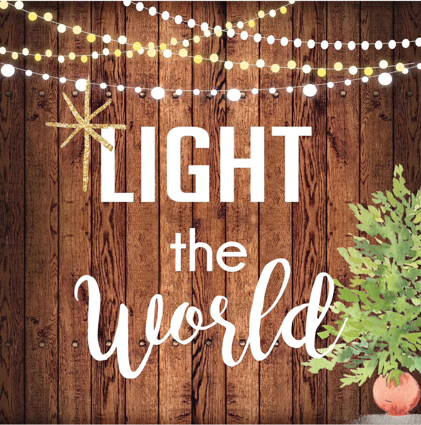 O Holy Night PRINTABLE Wall Art - Watercolor Christmas Tree Song Lyrics Holiday Decor