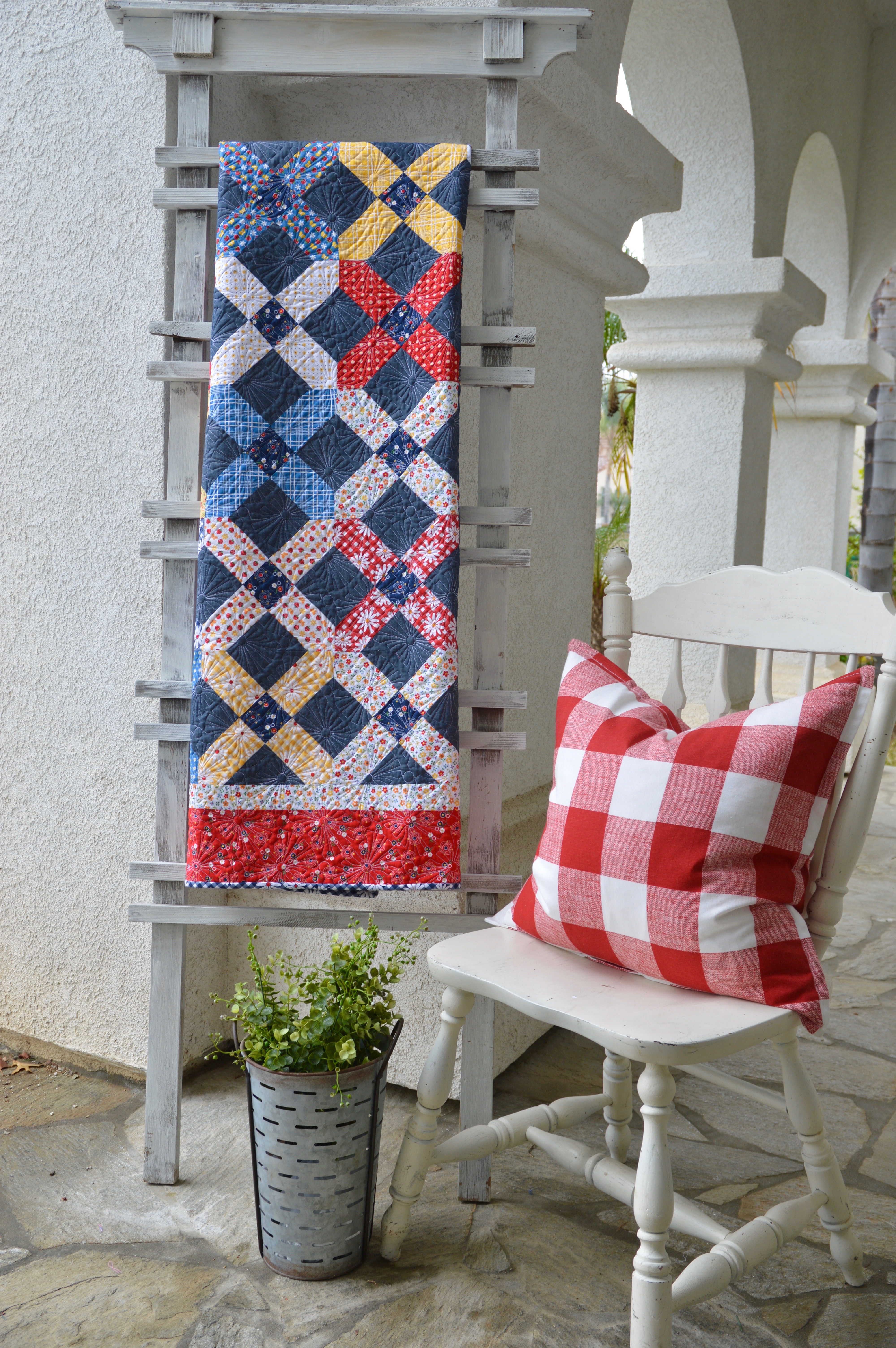 gingham girls quilt 6