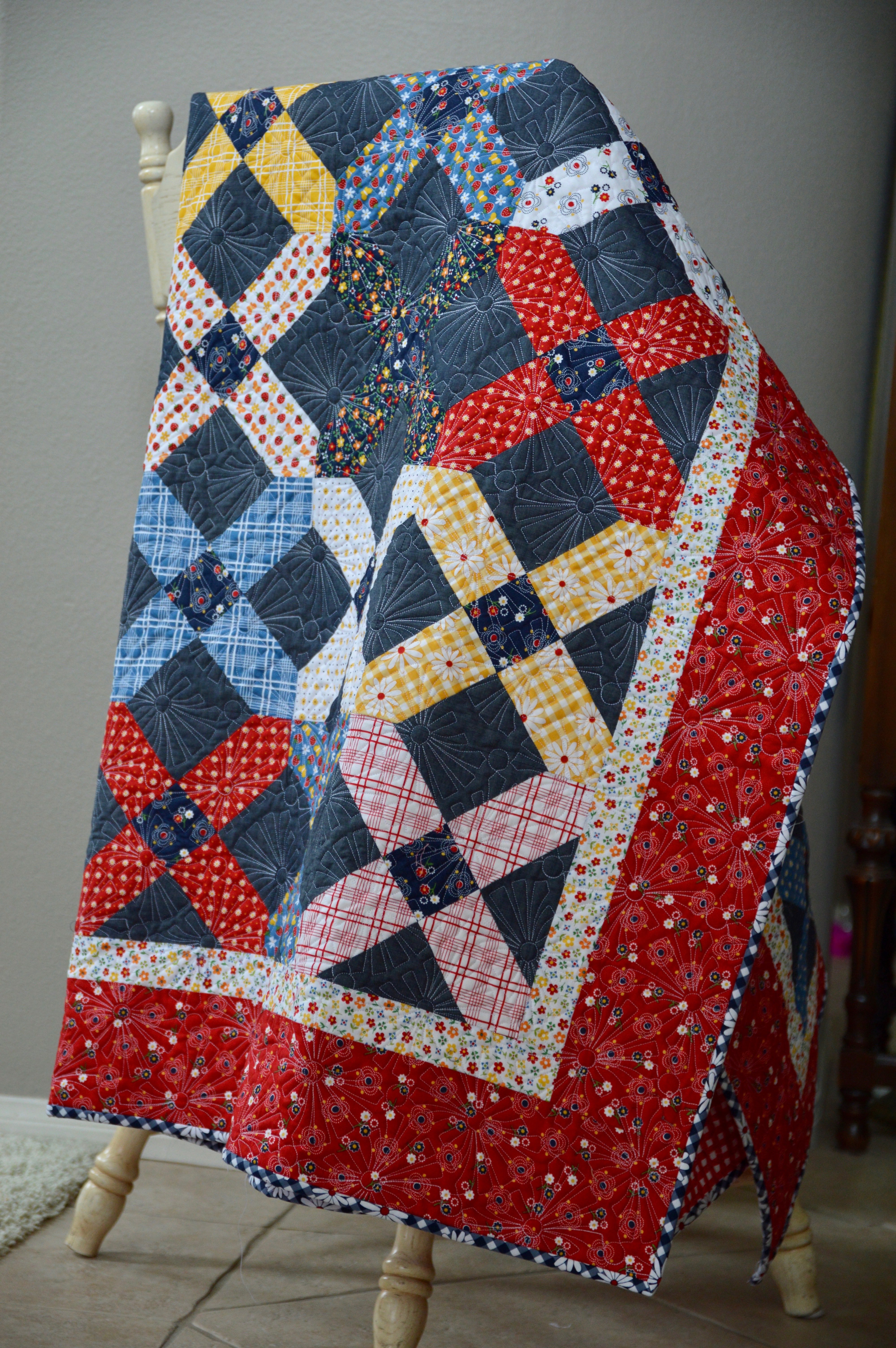 gingham girls quilt