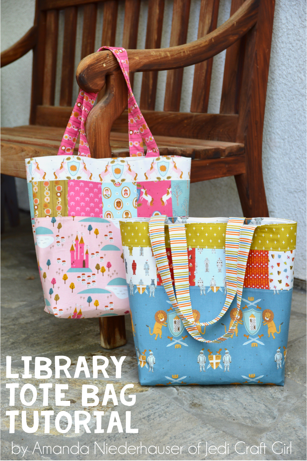 library tote bag tutorial