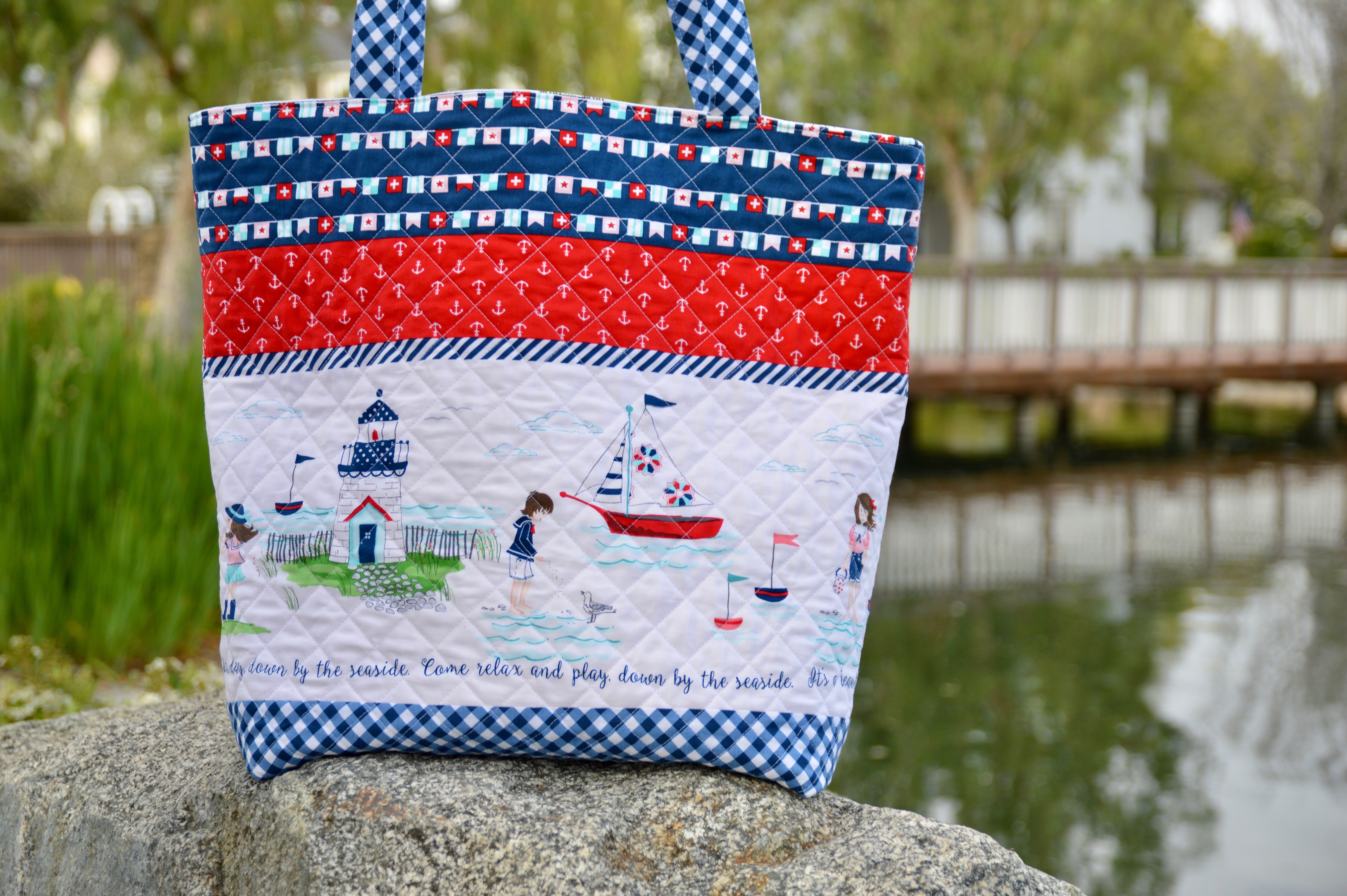 seaside tote bag tutorial