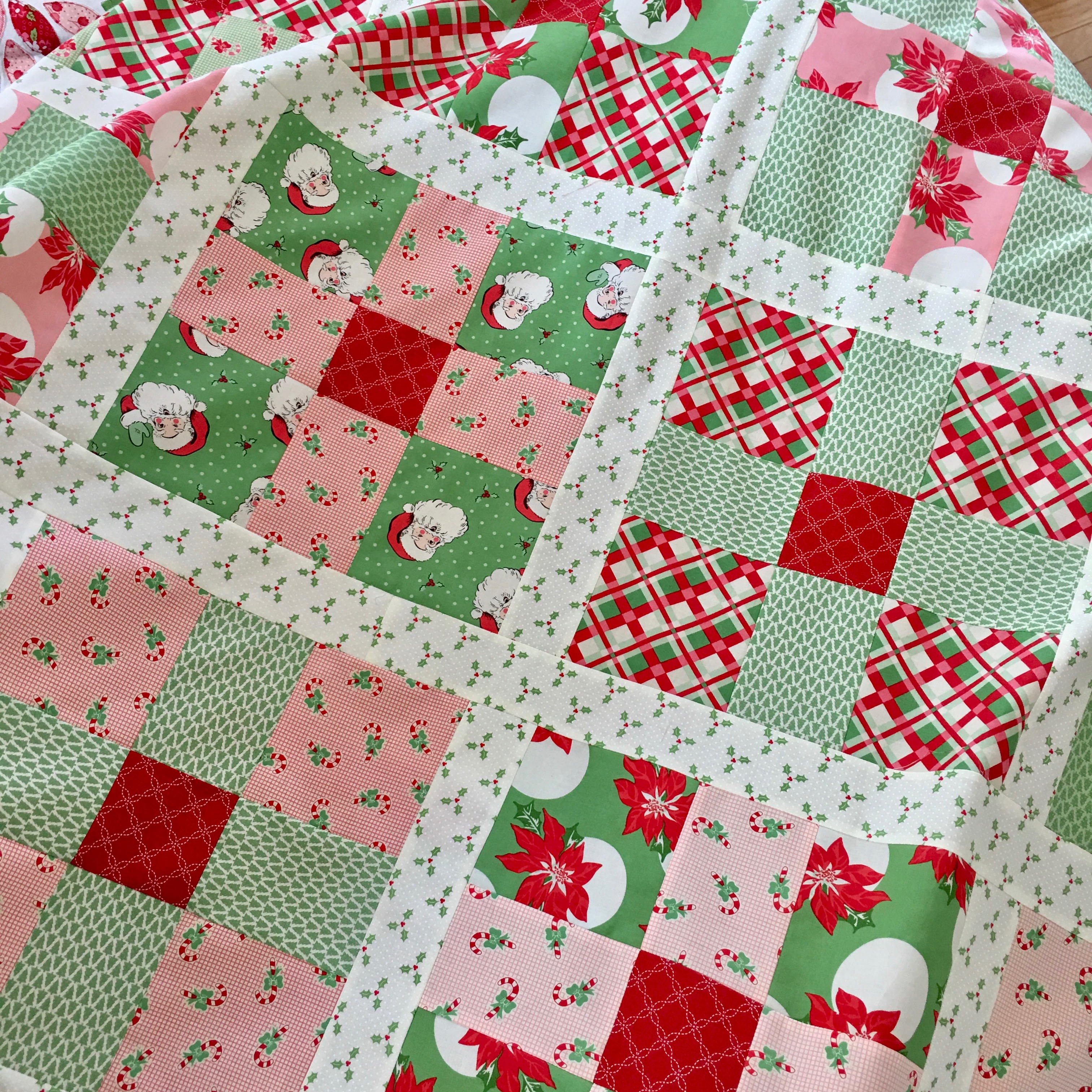 Uneven 9-Patch Quilt Pattern featuring Swell Christmas