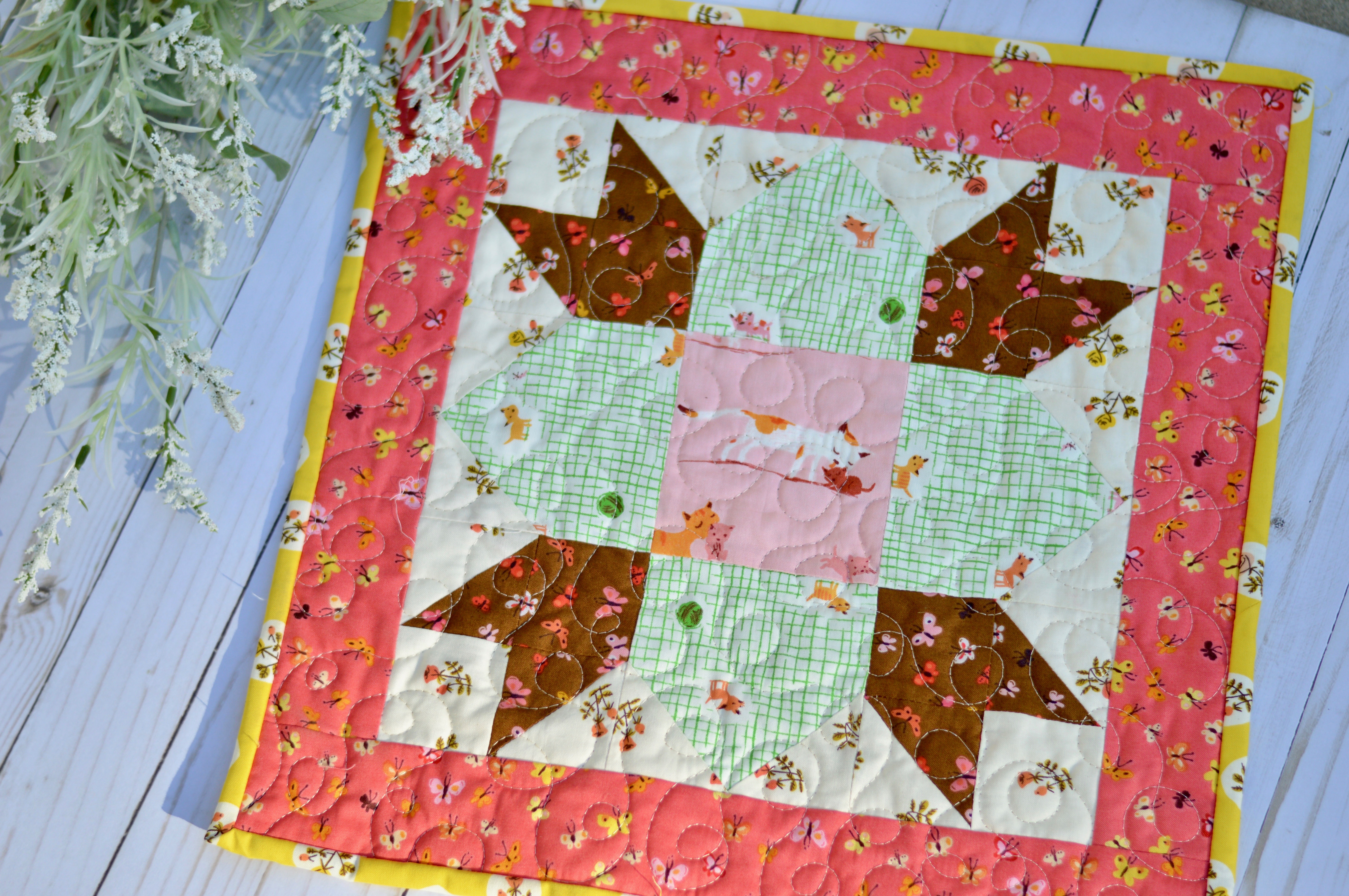 tiger lily quilt block