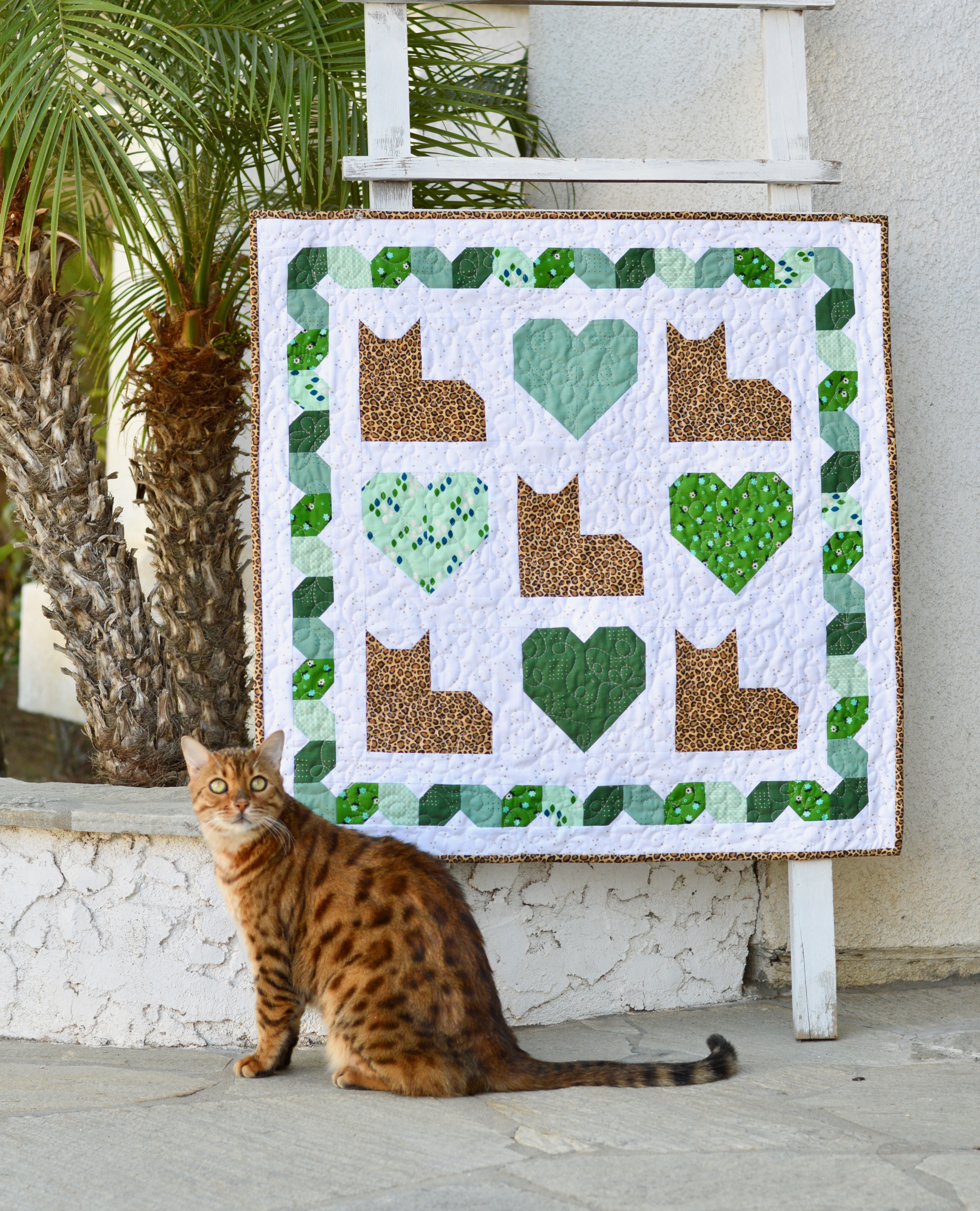 cat quilt block