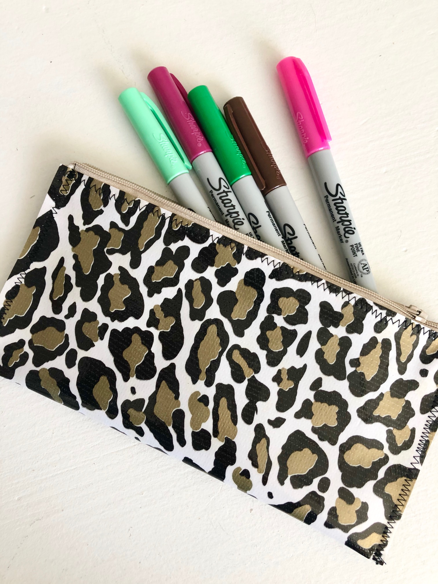 vinyl leopard zipper pouch 6