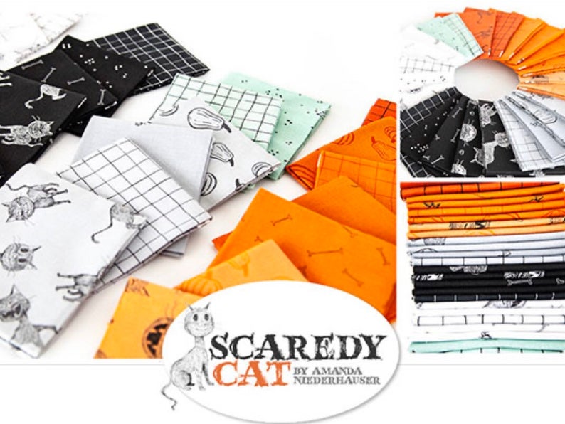 Scaredy Cats Midnight Creepy Crawlies Yardage, SKU# 53537-2